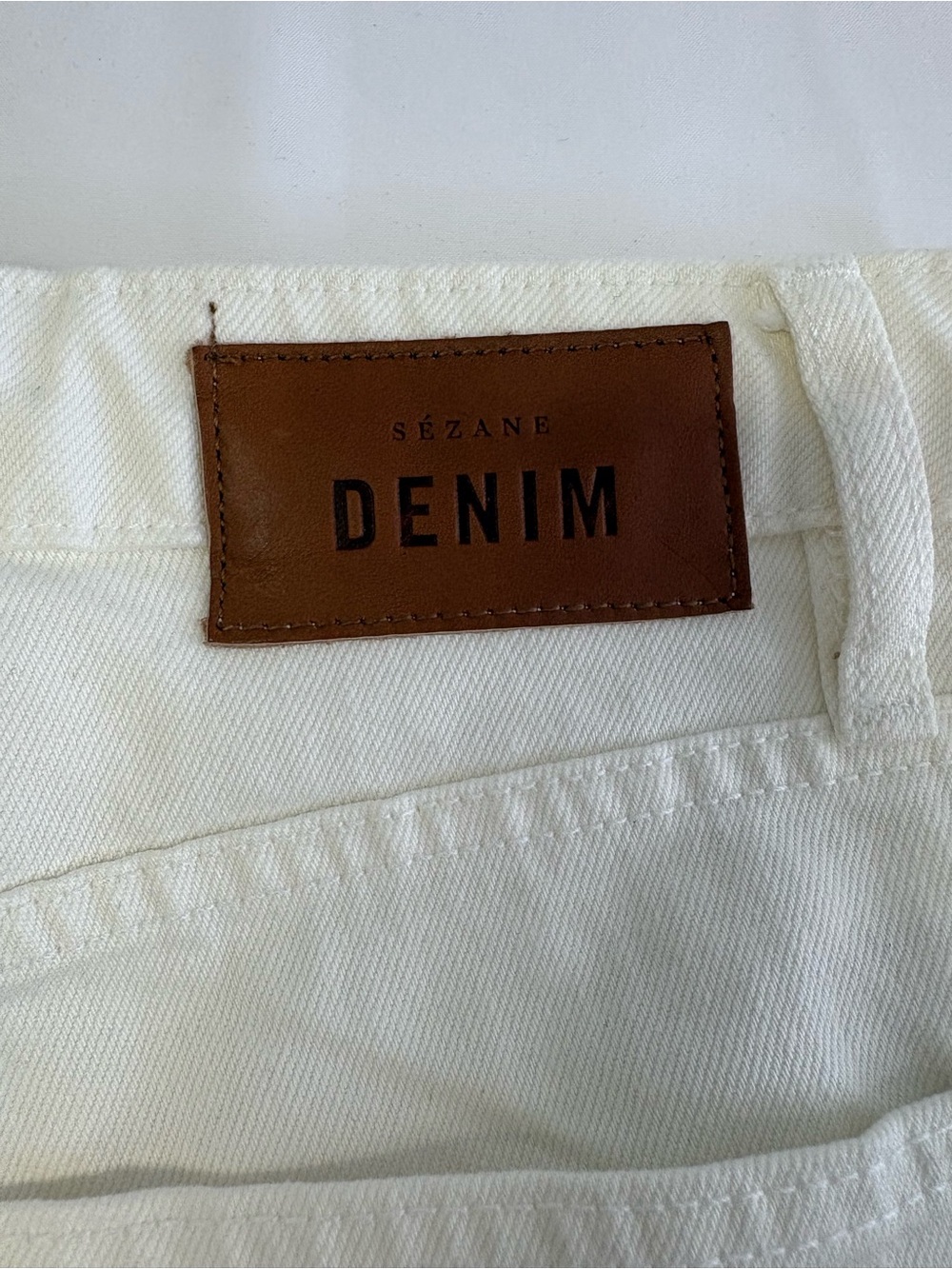 NWT Sezane Brut Sexy White Jeans Tall - Picture 7 of 13